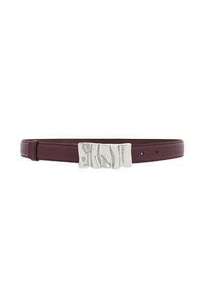 Altuzarra Organic Buckle Belt in Deep Cherry - Wine. Size M (also in S, L).