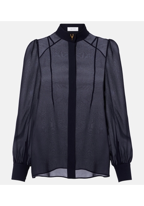 McQueen Wishbone silk crepe de chine shirt