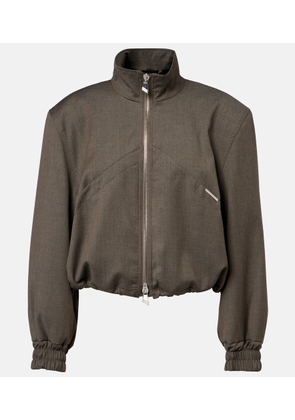 The Attico Virgin wool-blend bomber jacket