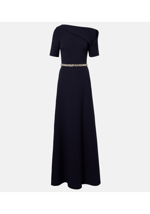 Safiyaa Stephanie embellished draped crepe gown