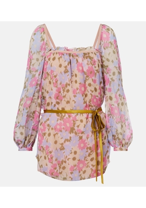 Valentino Floral silk georgette blouse
