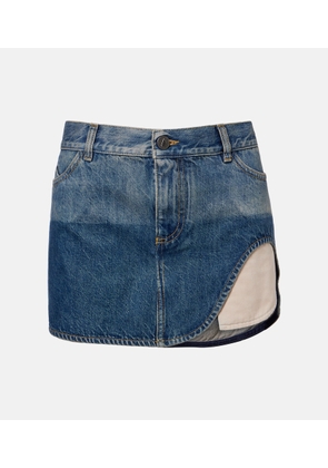 The Attico Denim miniskirt