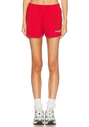 Sporty & Rich Modern Disco Short in Ruby - Red. Size XS (also in L, M, S).