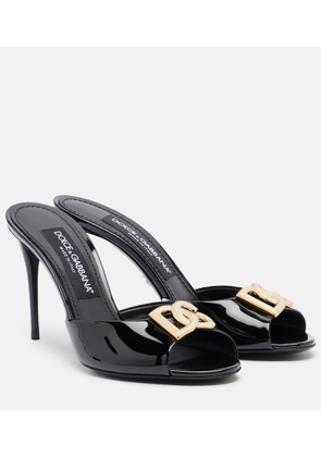 Dolce&Gabbana DG patent leather mules