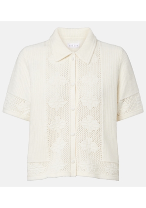 Velvet Rosemond open-knit cotton and cashmere top