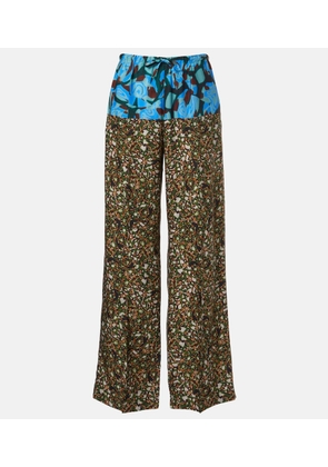 Dries Van Noten Printed wide-leg pants