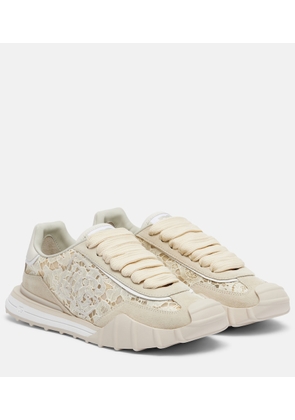 Dolce&Gabbana Runner suede-trimmed lace sneakers