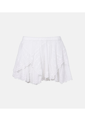 Marant Etoile Layale ruffled cotton shorts