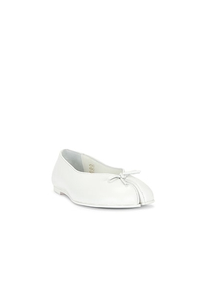Sandy Liang Tabi Ballerina Flat in White - White. Size 36 (also in 37, 38, 40).