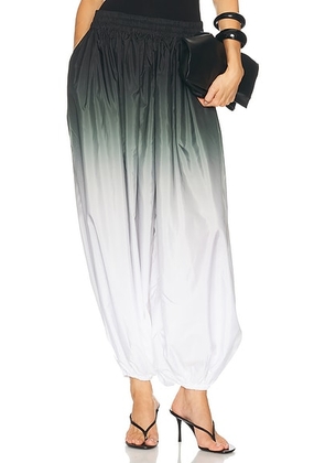 Norma Kamali Oversized Puff Pant in Black & White Ombre - Black & White. Size M (also in L, S).