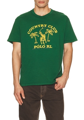 Polo Ralph Lauren Country Club Printed Graphic T-shirt in New Forest - Green. Size L (also in M, XL/1X).