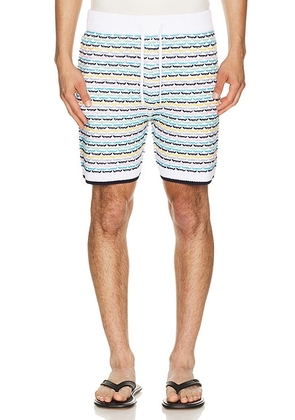 Casablanca Tuck Stitch Shorts in Multi - Multi. Size M (also in S, XL/1X, XXL/2X).