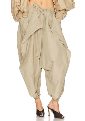 BALMAIN Sargon Popeline Pant in Beige Fonc? - Beige. Size 34 (also in ).