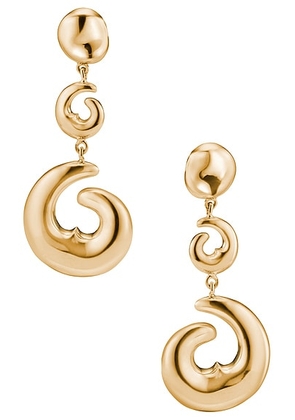 AGMES Short Hilda Earrings in Gold Vermeil - Metallic Gold. Size all.