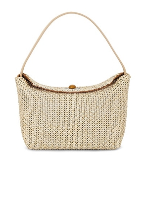 Christopher Esber Turnlock Raffia Mini Shoulder Bag in Natural - Neutral. Size all.