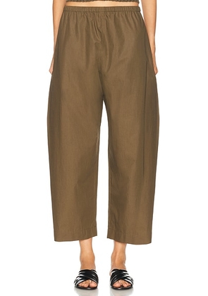KHAITE Roma Pant in Dark Olive - Olive. Size L (also in ).