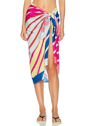Solid & Striped The Long Pareo in Colorblock Stripe - Multi. Size all.