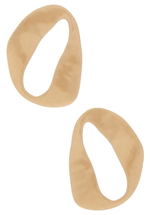 Cult Gaia Rue Mini Earring in Brushed Brass - Metallic Gold. Size all.