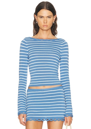 Solid & Striped The Penelope Top in Marina Blue - Blue. Size M (also in ).