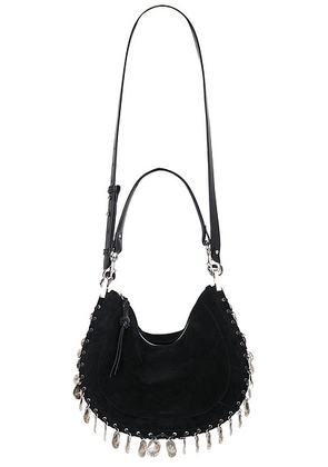 Isabel Marant Oskan Soft Zip Bag in Black & Silver - Black. Size all.
