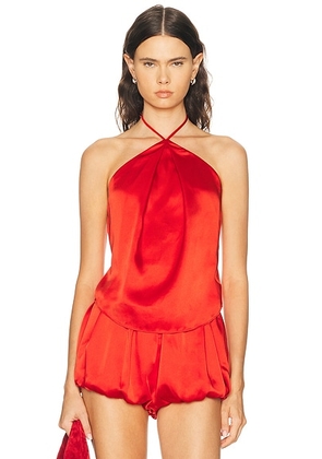 SEROYA Beckham Tank in Geranium - Red. Size L (also in ).