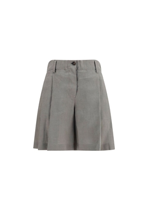 Brunello Cucinelli Bicolor Linen Bermuda Shorts - S