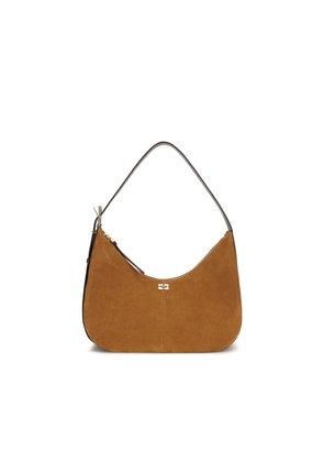 Ganni Brown Recycled Polyester Shoulder Bag