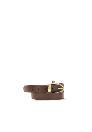 Chloé Brown Calf Leather Bos Taurus Belt - L