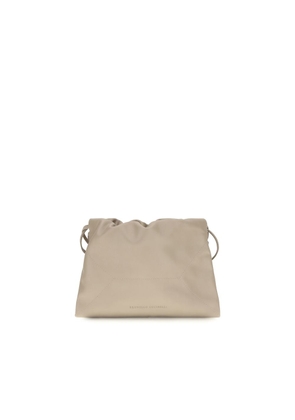 Brunello Cucinelli Beige Calf Leather Bos Taurus Clutch Bag
