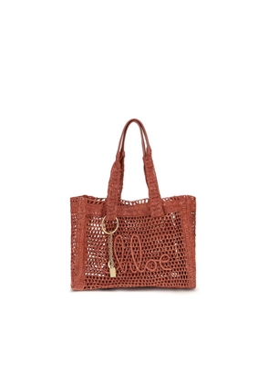 Chloé Brown Raffia Shoulder Bag