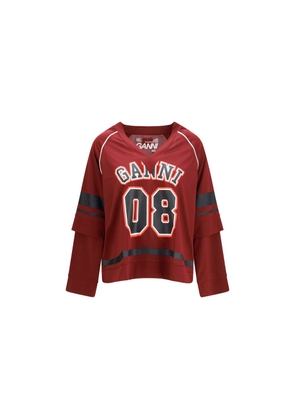 Ganni Bordeaux Polyester Sportswear - M/L