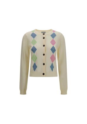 Ganni Beige Cotton Cardigan - L