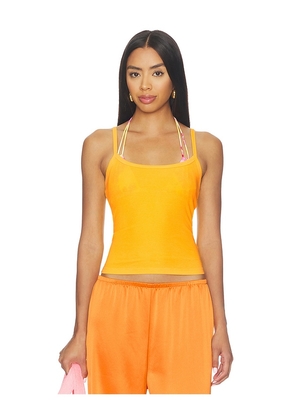 COTTON CITIZEN The Verona Spaghetti Tank in Yellow. Size XS. Also in S, M, L.