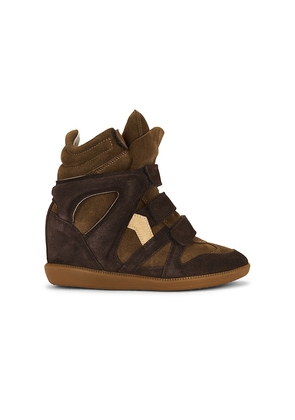 Isabel Marant Bekett Sneaker in Chocolate. Size 38. Also in 37, 39, 40.