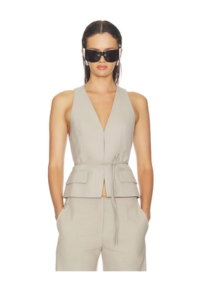 HAELO Halo Belted Vest in Beige. Size S. Also in XS, XXS, M, L, XL.