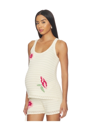 HATCH The Cecilia Tank Top in Cream. Size XS. Also in S, M, L.