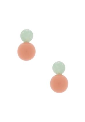 Lele Sadoughi Oasis Double Drop Earrings in Blush,Mint.