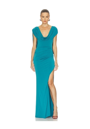 Katie May Petranelle Gown in Teal. Size S. Also in XXS, XS, M, L, XL.