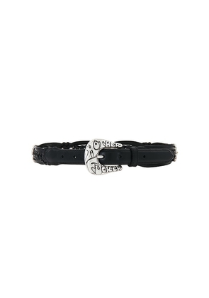 MOTHER The Stone Weaver Belt in Black. Size S. Also in M, L.