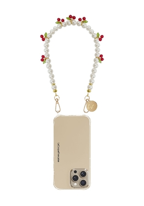 La Coque Francaise Cherry Iphone Case Chain in White.