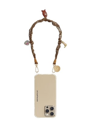 La Coque Francaise Laia Iphone Case Chain in Brown.