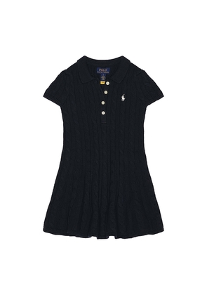 Polo Ralph Lauren Short Sleeve Cotton Cable Knit Polo Dress in Navy. Size 3. Also in 4.