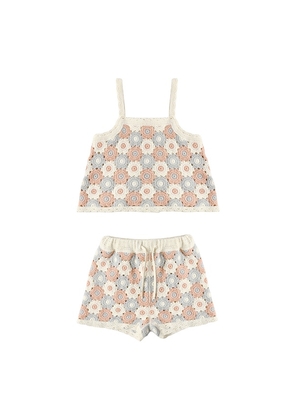 Rylee + Cru Lili Knit Set in Blue. Size 2/3. Also in 4/5, 6/7.