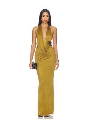 retrofete Payton Dress in Metallic Bronze. Size XXS. Also in XS, S, M, L, XL.