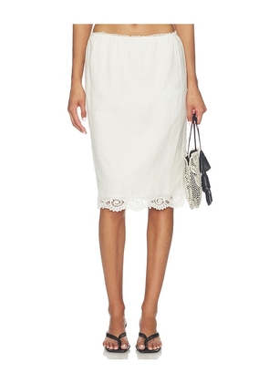 Posse Darya Skirt in Cream. Size XXS. Also in XS, S, M, L, XL.