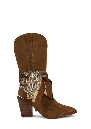 Steve Madden Sally Scarf Boots in Brown. Size 6. Also in 6.5, 7, 7.5, 8, 8.5, 9, 9.5, 10.