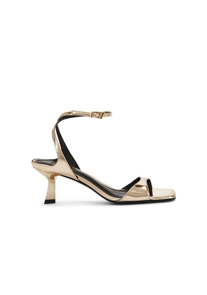 Schutz Ciara Mid Sandal in Metallic Gold. Size 6. Also in 6.5, 7, 7.5, 8, 8.5, 9, 9.5, 10.