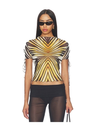Roberto Cavalli T-shirt in Ivory. Size XS. Also in S, M, L.