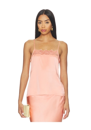SABLYN Haya Lace Trim Square Neck Cami in Pink. Size XS. Also in S, M, L.