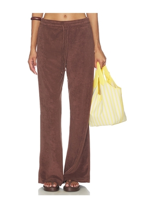 YEAR OF OURS Terry Vacation Pant in Chocolate. Size XS. Also in S, M, L.